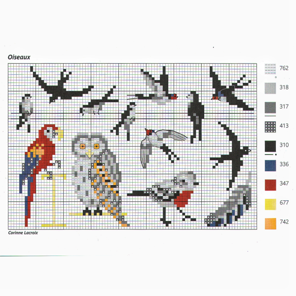 Вышивка крестом птицы маленькие