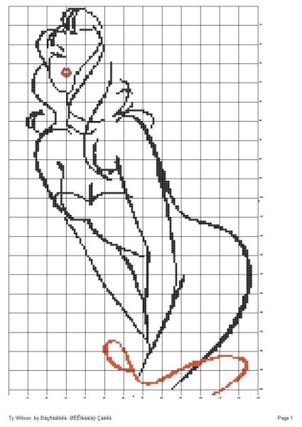 Контурная вышивка схемы