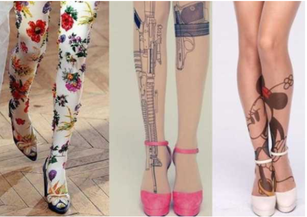 Колготки с узором