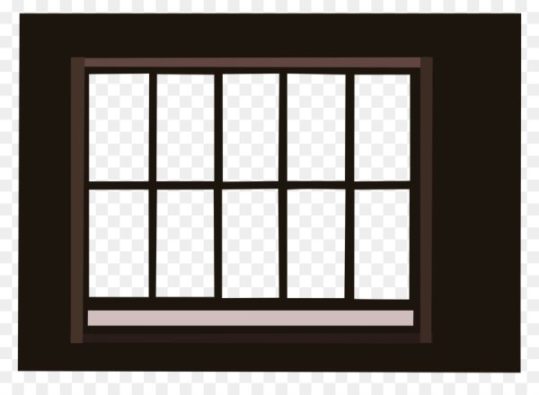Оконная рама на прозрачном фоне