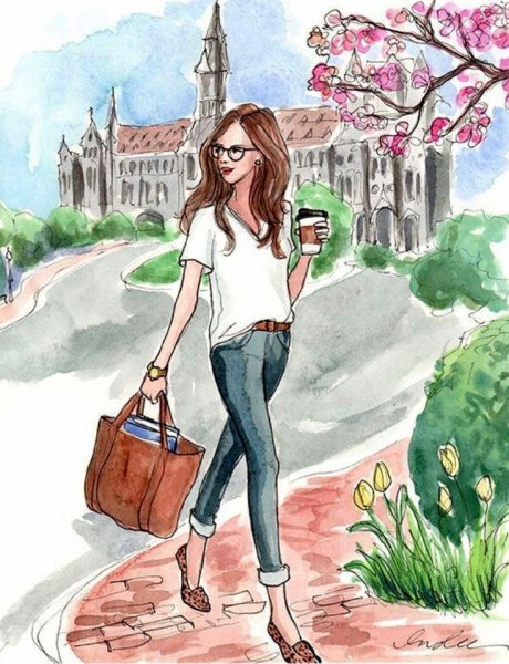 Стильная одежда для рисования девушек