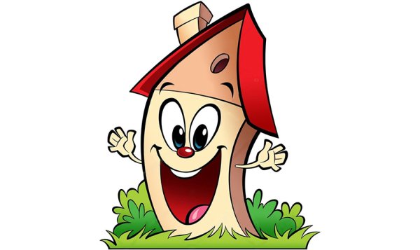 Веселый домик рисунок