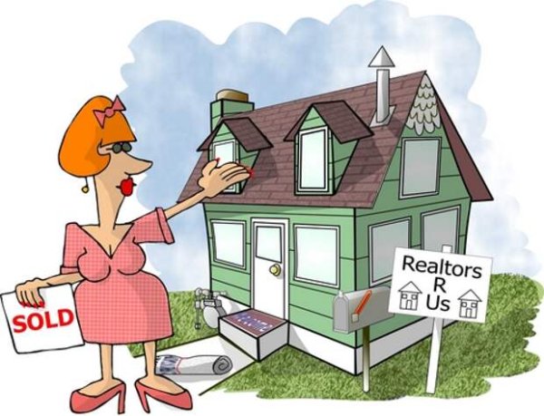 Карикатура продается дом