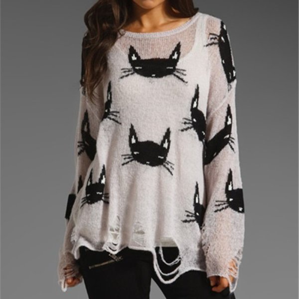 Свитер с принтом