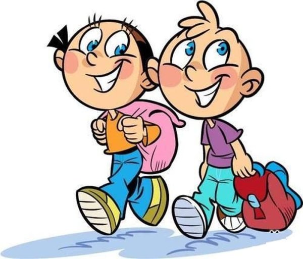 Мультяшные дети школьники