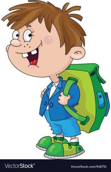 Школьники с портфелями иллюстрация