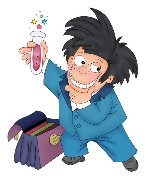 Школьник на прозрачном фоне