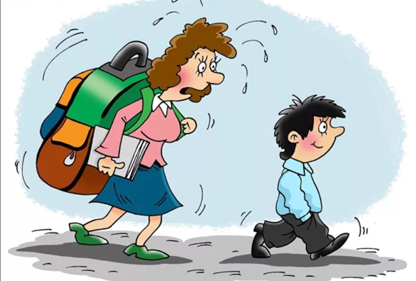 Первоклассник карикатура