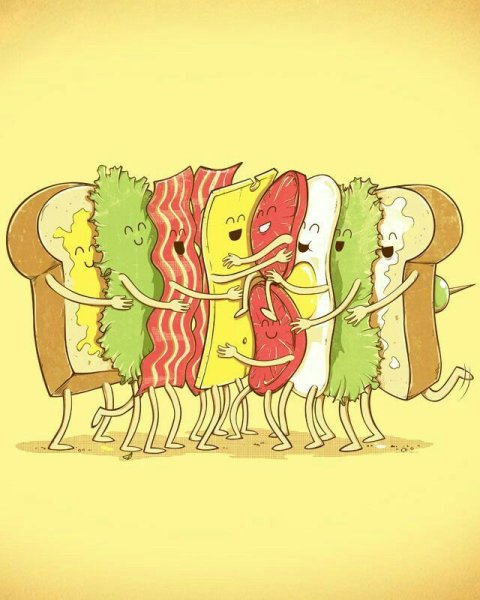 Бутерброд карикатура