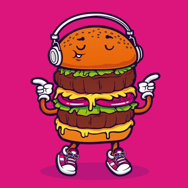 Мультяшные смешные бургеры