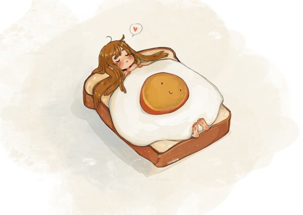 Прикольные рисунки еды