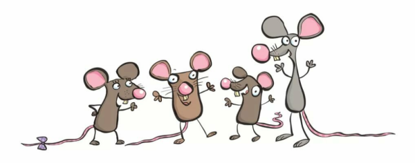 Смешная мышь рисунок