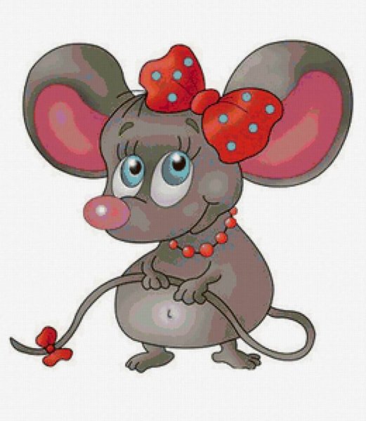 Мышонок с цветами