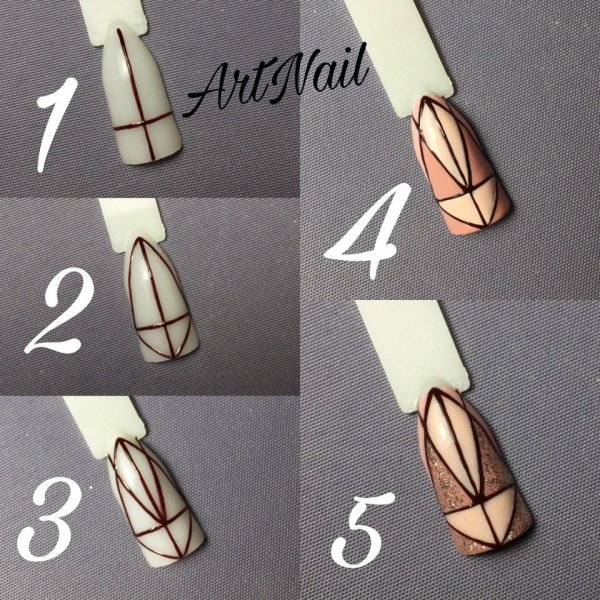 Узоры на ногтях пошагово