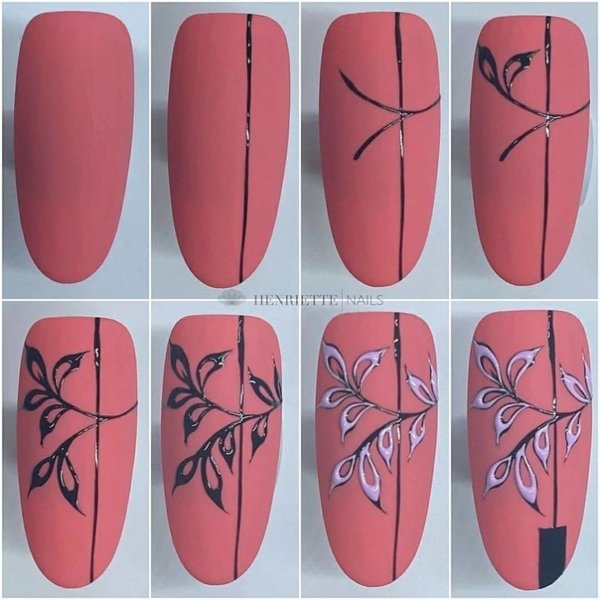 Лёгкий рисунок на ногтях