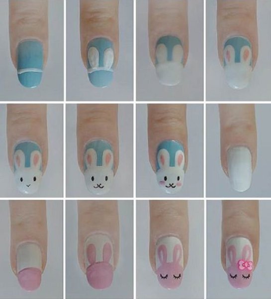 Рисунки на ногтях пошагово