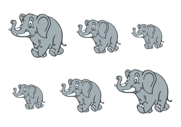 Задания для детей слоники большие и маленькие