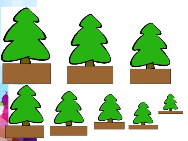 Сравни предметы по высоте