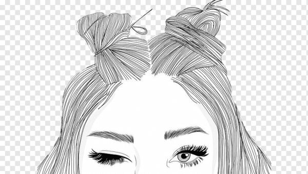 Черно белые рисунки девушек