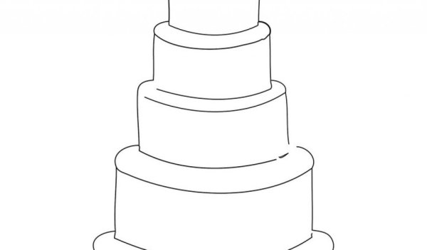 Эскиз свадебного торта