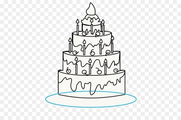 Рисунок торта для срисовки