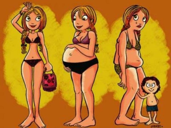 После родов карикатура