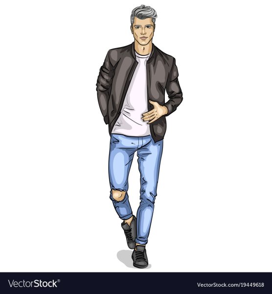 Нарисовать джинсы на человеке