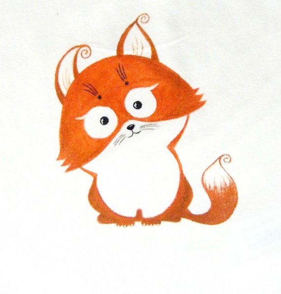 Лиса рисунок смешной