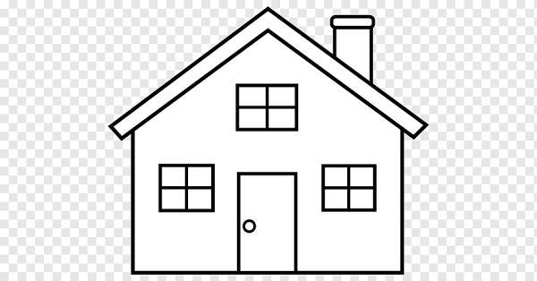 Домик черно белый