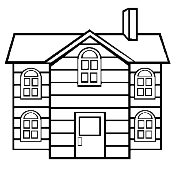 Раскраска. Домики