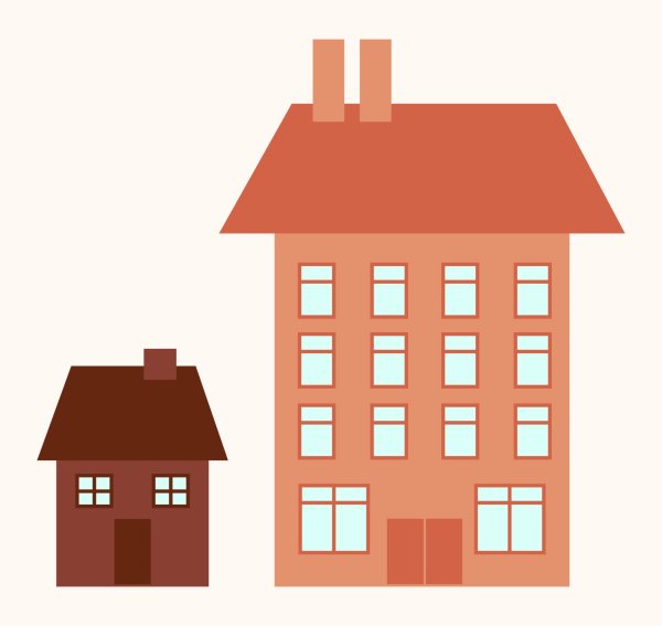 Большой и маленький дом