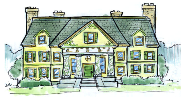 Большой дом рисунок