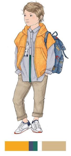 Модный мальчик иллюстрация