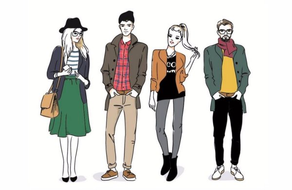 Современная одежда рисунок