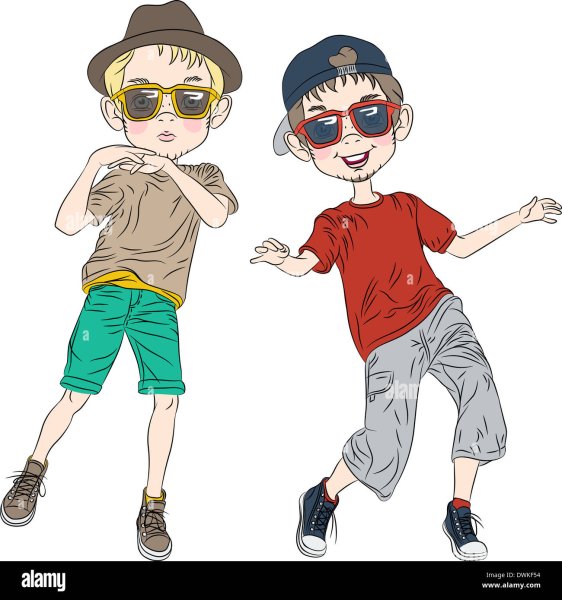 Модный мультяшный мальчик