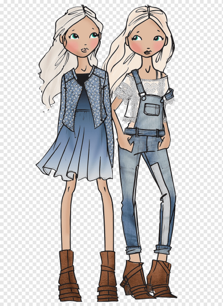 Скетчи подростков в одежде