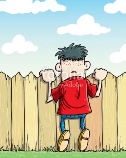 Человек у забора