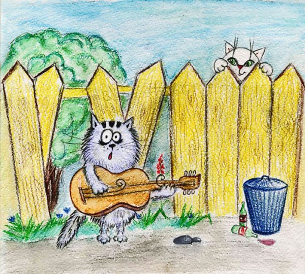 Забавные рисунки на заборе