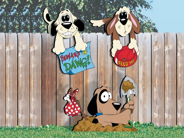 Собака из фанеры для сада