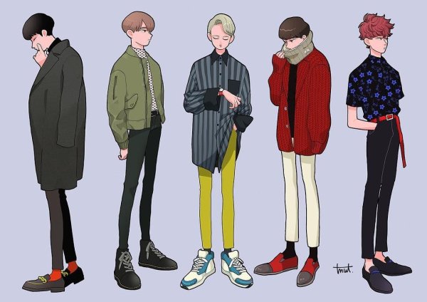 Современный стиль рисования одежды