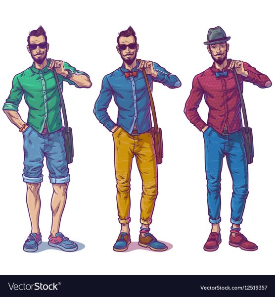 Стильный парень иллюстрация