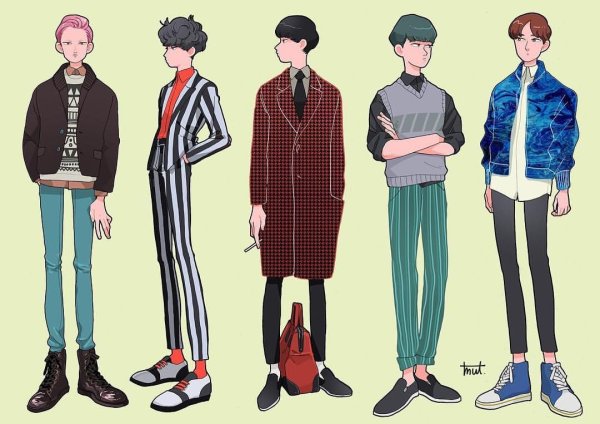 Разные стили одежды арт