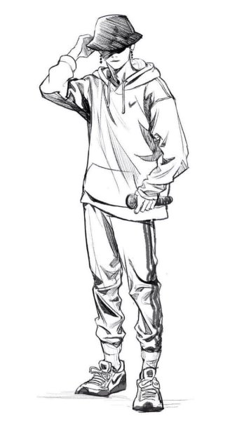 Скетчи БТС В полный рост