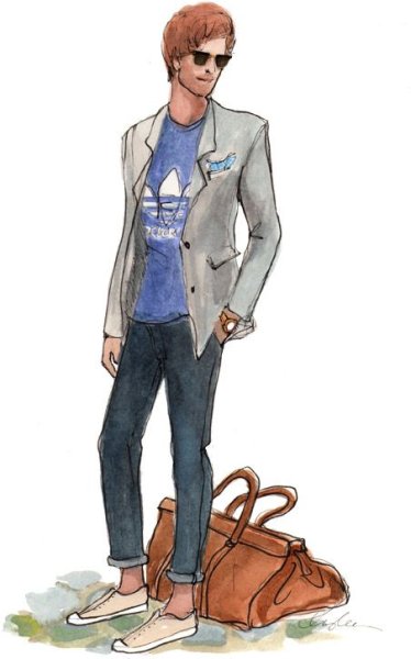 Модный человек рисунок