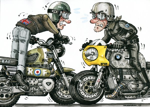 BMW Moto Guzzi карикатура