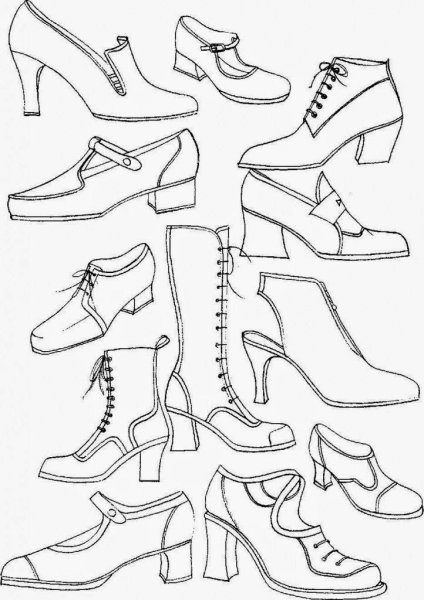 Нарисованная обувь