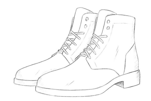 Ботинки рисовать