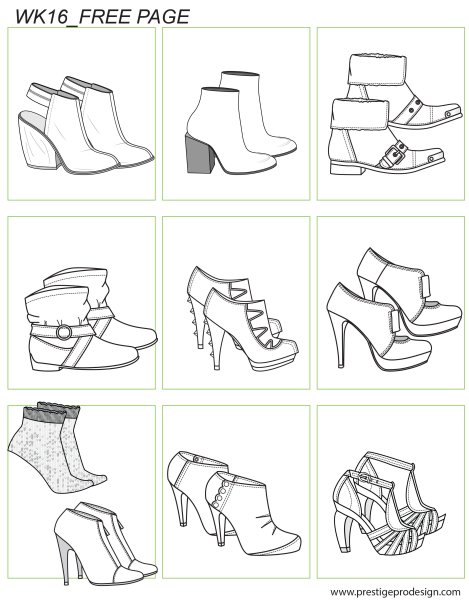 Эскиз обуви женской