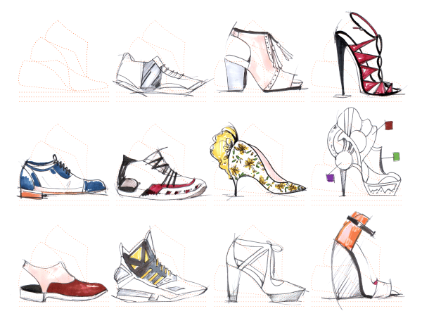 Fashionary Sketchbook для дизайнеров обуви