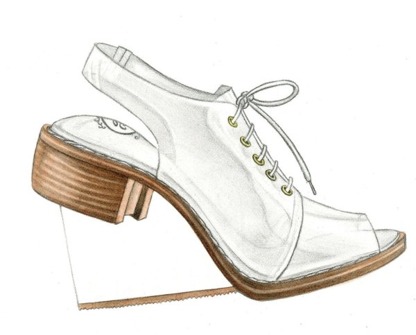 Нарисовать женскую обувь